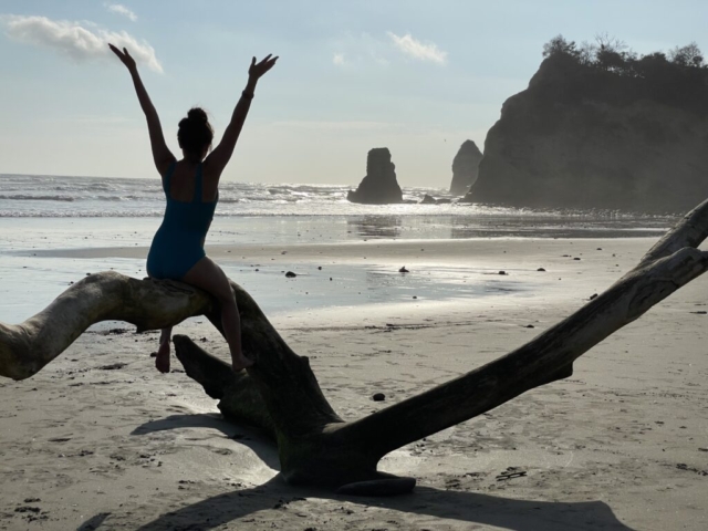 Enjoying a sunny day and spectacular scenery in Canoa