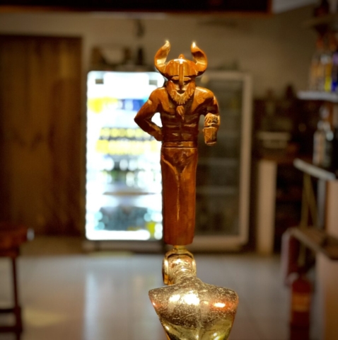 local artisanal Beerkingo beer served on tap at the Coco Loco bar